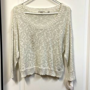 NWOT Silver & White Sweater by Guess